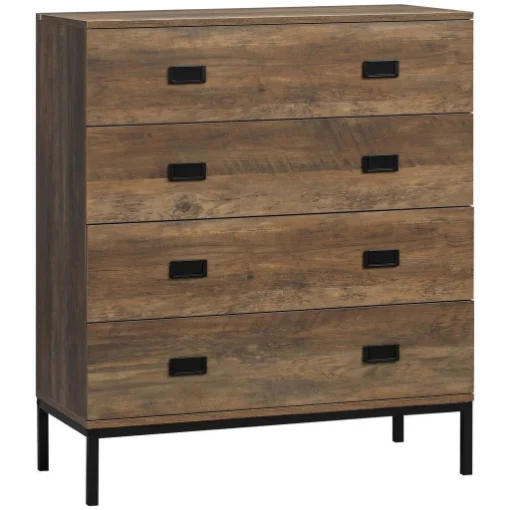 CASSETTIERA CON 4 CASSETTI 80X39X95 CM IN LEGNO MARRONE SCURO - MAURY'S