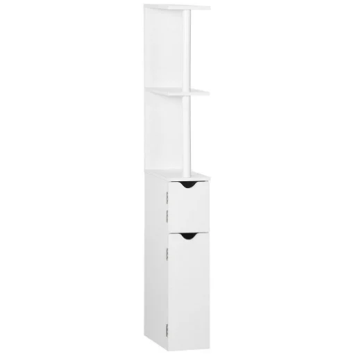 COLONNA DA BAGNO CON 2 RIPIANI E 2 ARMADIETTI 15.2X29.8X118 CM BIANCO - MAURY'S