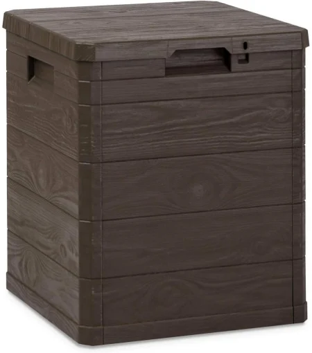 BAULE MULTIBOX DA ESTERNO MARRONE 42,5 X 44 X H50 CM CAPACITÀ MAX 90 LT - BRIXO