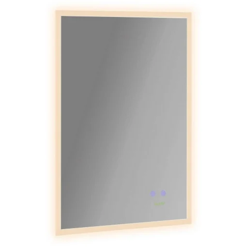 SPECCHIO BAGNO CON LUCE LED 70X50 CM LEGNO - MAURY'S