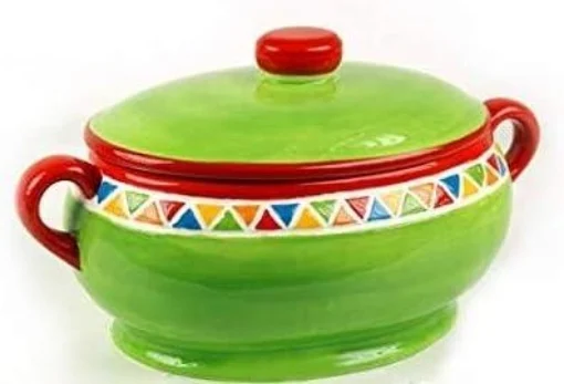 ZUPPIERA IN CERAMICA CON MANICI 30 X18X16 CM COLORE VERDE - MAURY'S