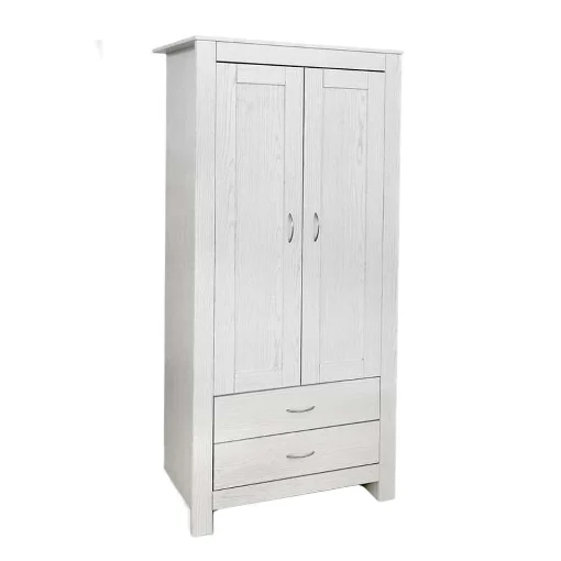 ARMADIO DA ARREDO CON 2 CASSETTI E ANTE 80X52X180 CM COLORE BIANCO - MAURY'S