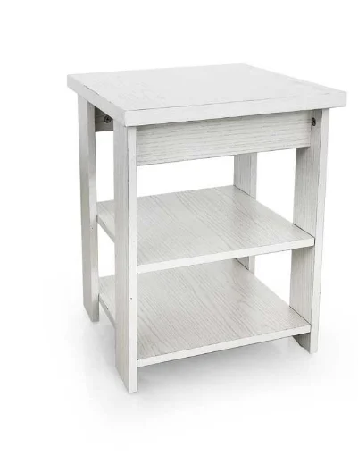 TAVOLINO IN LEGNO 40X40X50CM COLORE BIANCO - MAURY'S