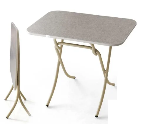 TAVOLO CALCUTTA IN LEGNO E METALLO PIEGHEVOLE 60X90X77CM COLORE CREMA - MAURY'S