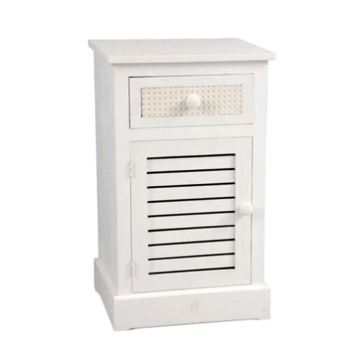 VIENNA MOBILE CON CASSETTO E ANTA 40 X 32 X 68 CM COLORE BIANCO E SABBIA - MAURY'S