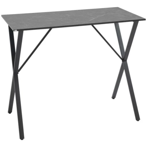BANCONE STILE MODERNO INDUSTRIALE EFFETTO MARMO 120X60X102 CM NERO - MAURY'S