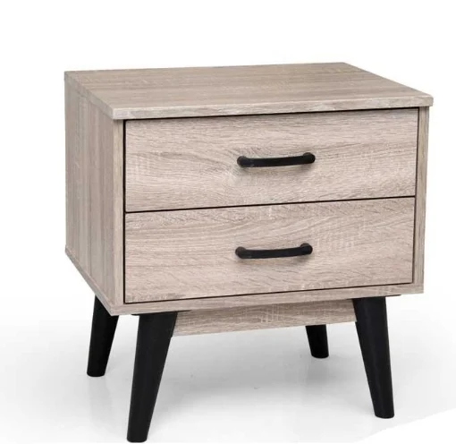 ARES COMODINO 2 CASSETTI IN LEGNO 48 X 38 X 50 CM COLORE ROVERE - MAURY'S
