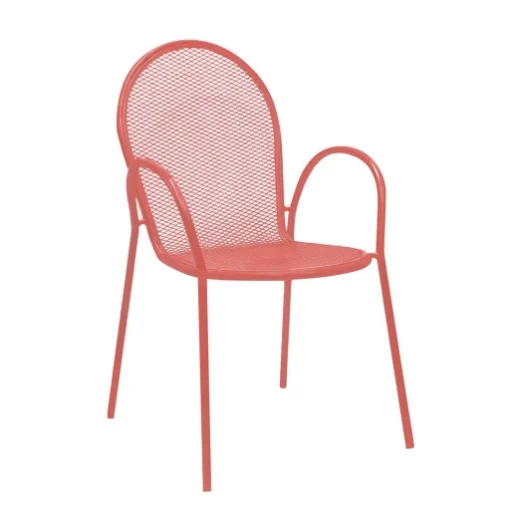 SHEFFIELD SEDIA IN ACCIAIO CON SEDUTA A RETE 54X61XH90 CM ROSSA - MAURY'S