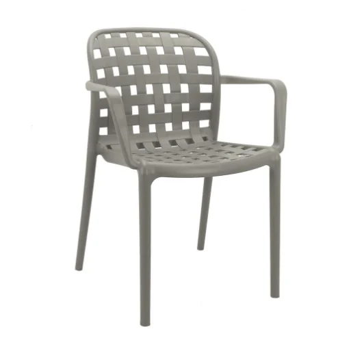 SHARON POLTRONA IMPILABILE IN POLIPROPILENE 58X57,5X82,5 CM GRIGIA - MAURY'S