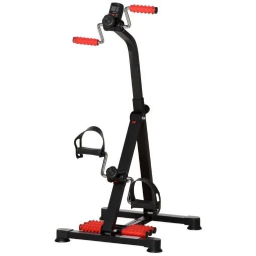PEDALIERA PER BRACCIA E GAMBE CON SCHERMO LCD ACCIAIO 56X44-56X75-97CM NERA E ROSSA