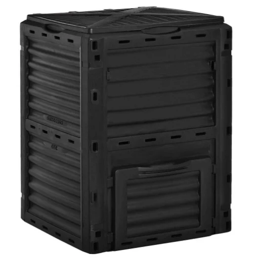 BIDONE PER COMPOSTAGGIO DA 300LT IN COLORE NERO - MAURY'S