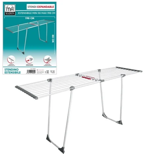 STENDINO ESTENSIBILE EXPANDABLE - VERSATILE E PRATICO PER OGNI SPAZIO
