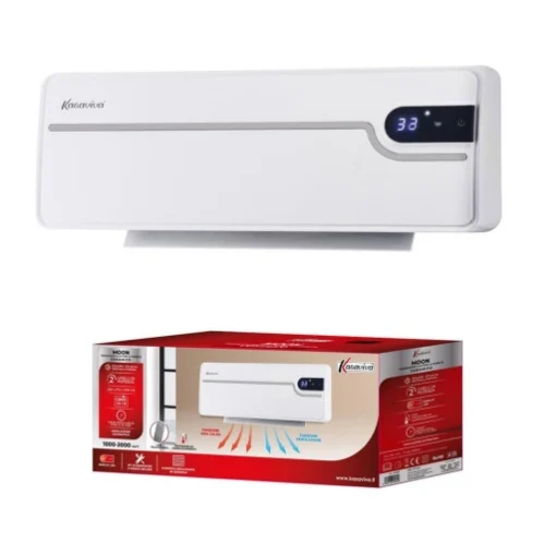 MOON TERMOVENTILATORE CERAMICO A PARETE DA 2000 W CON 2 LIVELLI DI POTENZA - MAURY'S