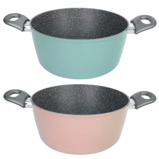 SHABBY STONE CASSERUOLA FONDA A 2 MANICI DA 24 CM IN COLORE ASSORTITO - MAURY'S