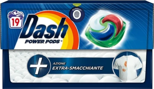 DASH PODS DETERSIVO PER LAVATRICE DA 19 LAVAGGI EXTRA SMACCHIANTE
