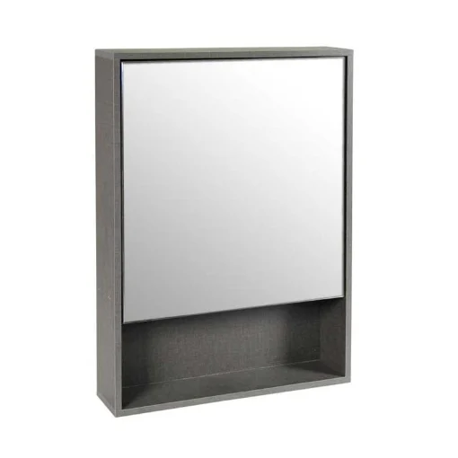 SPECCHIERA DA BAGNO A MOBILETTO IN COLORE GRIGIO 45X12X63 CM - MAURY'S
