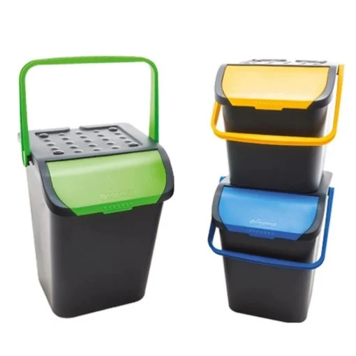 TRIS PATTUMIERA ECOLOGIC DA 28 LITRI COMPONIBILE CON MANICI - ECOPLAST