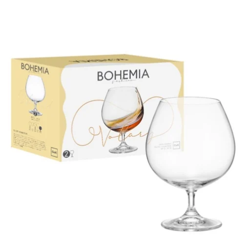 BOHEMIA SET DI 2 CALICI PER COGNAC IN VETRO DA 69CL - MAURY'S