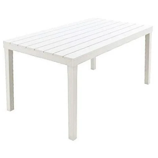 MAURY'S TAVOLO IN RESINA ALTAMURA DOGHE BIANCO 138 X 78 X 72CM DA ESTERNO - PROGARDEN