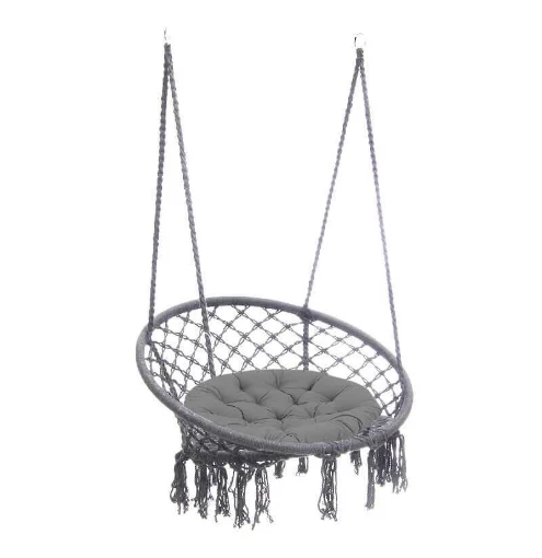 AMACA LUXORY ROUND TONDA AD INTRECCIO 80/60 X 120 CM COLORE GRIGIO SCURO OKX - MAURY'S