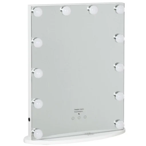 SPECCHIO DA TAVOLO PER TRUCCO E MAKE UP CON 12 LUCI A LED DIMMERABILI E INTERRUTTORE TOUCH - MAURY'S