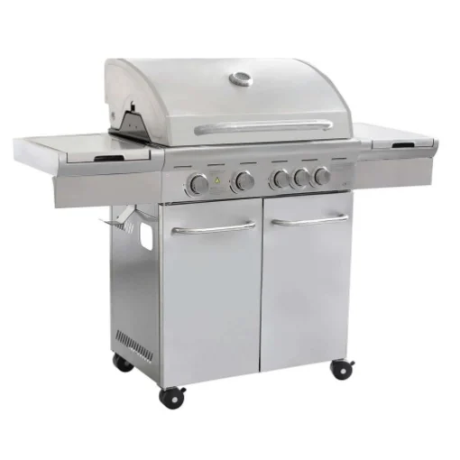BARBECUE TEXAS CON 4 FUOCHI E GRIGLIA E PISTRA IN GHISA 143,5 X 52 X H114,5 CM - MAURY'S
