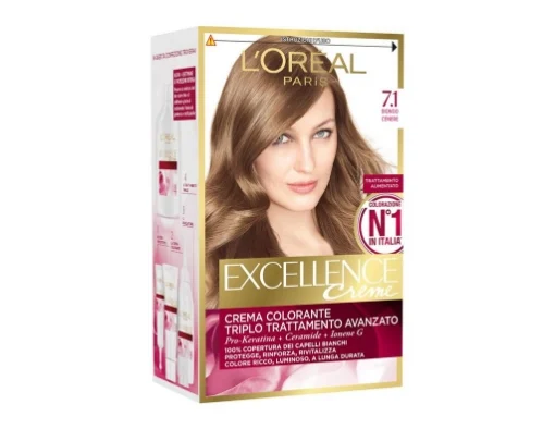 L'ORÉAL PARIS EXCELLENCE CREMA COLORANTE TRIPLO TRATTAMENTO AVANZATO 7.1 BIONDO CENERE