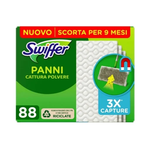 SWIFFER PANNI CATTURA POLVERE 88 PEZZI FORMATO SCORTA
