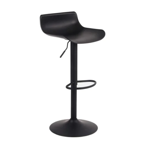 SGABELLO MERANO IN POLIPROPILENE CON BASE IN METALLO 43 X 44 X 75/96CM NERO OKX - MAURY'S