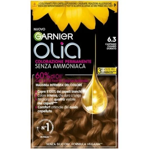 GARNIER OLIA TINTA CAPELLI 6.3 CASTANO CHIARO DORATO