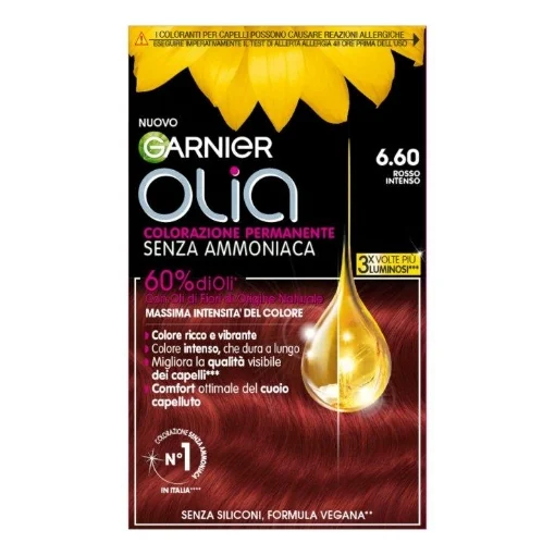 GRNIER OLIA TINTA CAPELLI 6.60 ROSSO INTENSO - GARNIER