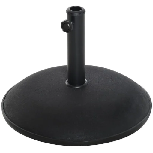 BASE PER OMBRELLONE DA GIARDINO IN CEMENTO PER OMBRELLONI CON PALO DI 35MM, 38MM, 48MM, NERO 50X37CM - MAURY'S