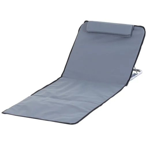 SET 2 MATERASSINI DA SPIAGGIA PIEGHEVOLI CON SCHIENALE REGOLABILE GRIGIO - MAURY'S