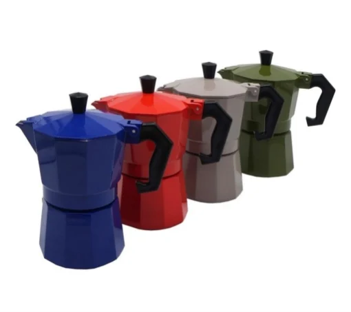 MAURY'S CAFFETTIERA COLORATA CON CAPIENZA 3 TAZZE IN COLORAZIONE ASSORTITA - MA MAISON