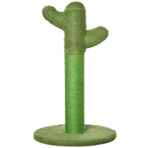 ALBERO TIRAGRAFFI PER GATTI A FORMA DI CACTUS CON CORDE IN SISAL, 40X40X65CM, VERDE - MAURY'S