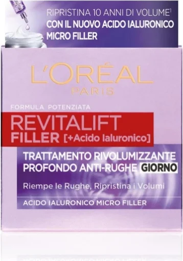 L'ORÉAL PARIS CREMA VISO GIORNO REVITALIFT FILLER AZIONE ANTIRUGHE CON ACIDO IALURONICO CONCENTRATO 50 ML