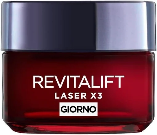 L'ORÉAL PARIS CREMA VISO GIORNO REVITALIFT LASER X3 ANTIRUGHE E ANTI-ETÀ CON ACIDO IALURONICO 50 ML