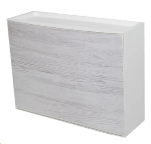 MODULO SCARPIERA IML WOOD BIANCO CON DECORO FINTO LEGNO SCARPÌ 51,5X16X39 CM COLOR BIANCO - BELLI E FORTI
