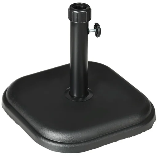 BASE PER OMBRELLONE DA GIARDINO IN PLASTICA E CEMENTO DA 11KG, 36X36X31CM, NERO - MAURY'S