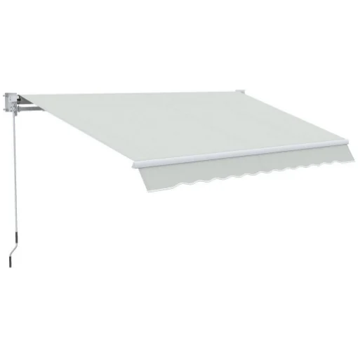 TENDA DA SOLE A BRACCI REGOLABILE 5°-35° IN ALLUMINIO E POLIESTERE, 200X250 CM, CREMA