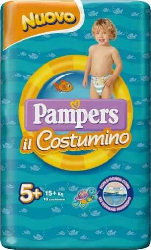 PANNOLINI PAMPERS IL COSTUMINO JUNIOR TAGLIA 5+ - 15+ KG 10 COSTUMINI