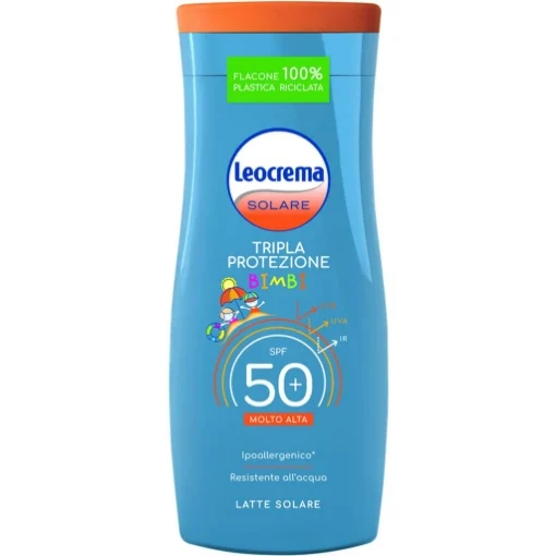 LEOCREMA SOLARE BIMBI LATTE RESISTENTE ALL'ACQUA TRIPLA PROTEZIONE SPF50+ 200 ML
