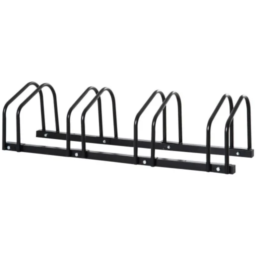 RASTRELLIERA PORTABICICLETTE PARCHEGGIO PER 4 BICICLETTE IN ACCIAIO 110X33X27 CM - MAURY'S