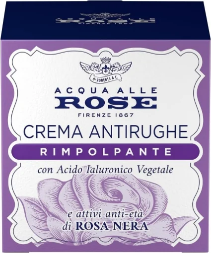 ACQUA ALLE ROSE CREMA VISO ANTIRUGHE RIMPOLPANTE ANTI-ETÀ DI ROSA NERA E ACIDO IALURONICO AZIONE RIEMPITIVANSIVA 50 ML