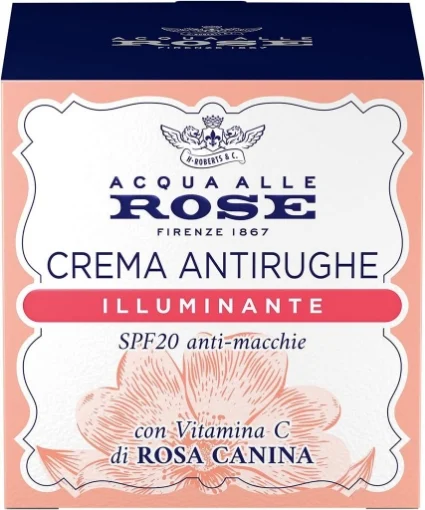 ACQUA ALLE ROSE CREMA VISO ANTIRUGHE ILLUMINANTE + VITAMINA C DI ROSA CANINA PELLI SPENTE ANTIOSSIDANTE ANTIMACCHIE 50 ML