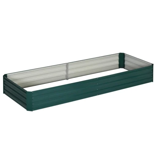 LETTO PER ORTO RIALZATO IN METALLO DA ESTERNO, PORTAPIANTE PER FIORI ED ERBE, 241X90,5X30CM - MAURY'S