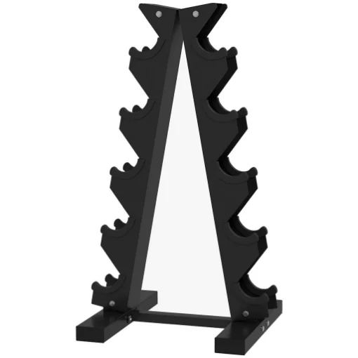 RASTRELLIERA PER MANUBRI IN ACCIAIO A 5 LIVELLI CON INSERTI IN PLASTICA, 35X33X66 CM, NERA - MAURY'S