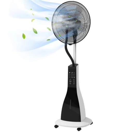 VENTILATORE NEBULIZZATORE CON SERBATOIO 3L 3 MODALITÀ E 3 VELOCITÀ 44.5X38.5X120 CM BIANCO E NERO - MAURY'S