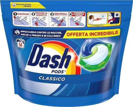 DASH PODS LIQUIDO LAVATRICE 64 LAVAGGI CLASSICO