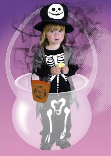COSTUME BABY SKELETON CON BORSA 1-2 ANNI